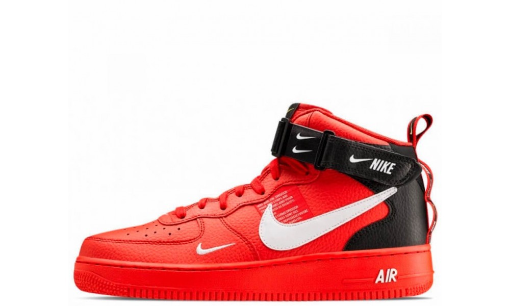 Nike air force 1 lv8 high store red and black